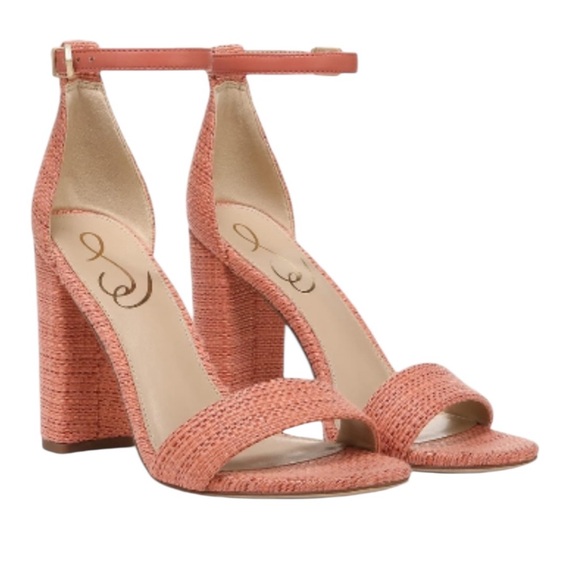 Sam Edelman Shoes - Sam Edelman Yaro Coral Ankle-Strap Block Heel Sandal 4” Heel Sz 7.5